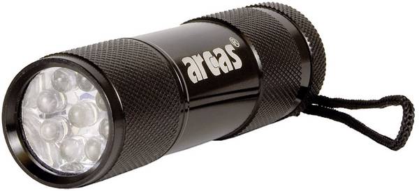<br>  Arcas<br>  Alu 9 LED<br>  ARCAS 9LED+3XAAA<br>  LED<br>  mini kapesní svítilna<br>  <br>  na baterii<br>  <br>  <br>  65 g<br>