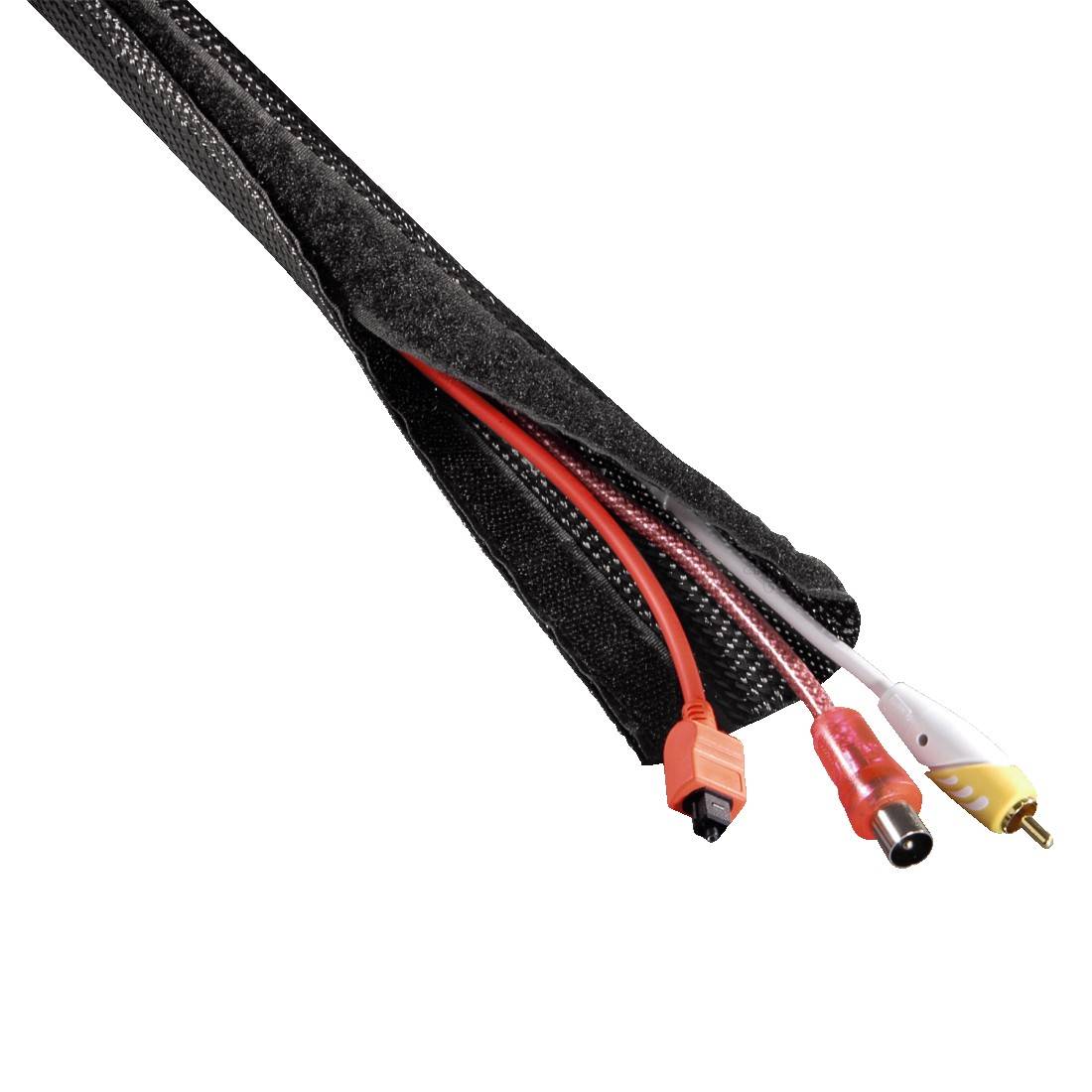 Hama hadice kabelového svazku PET černá flexibilní (d x š) 180 cm x 8 cm 1 ks 00020597-1