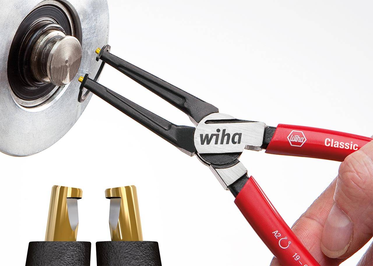 Wiha 34699 kleště na pojistné kroužky Vhodné pro (kleště na pojistné kroužky) vnější kroužky 10-25 mm Tvar hrotu rovný-2