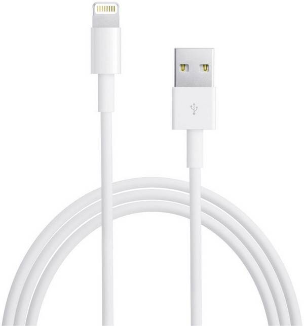Apple USB kabel poškozený/chybějící obal USB 2.0 USB-A zástrčka, Apple Lightning konektor 1.00 m bílá MD818ZM/A-B