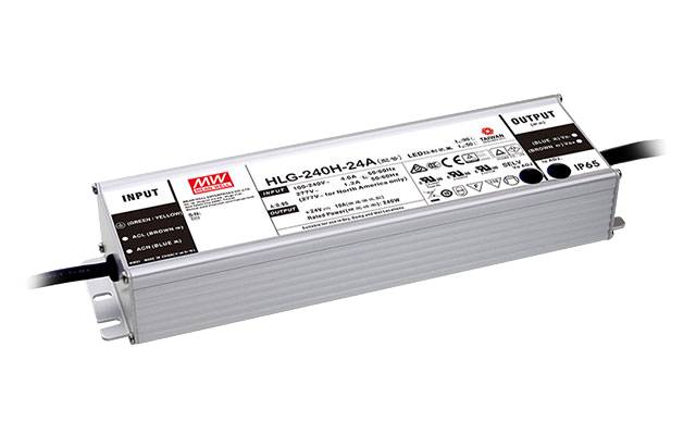 Mean Well HLG-240H-24A LED driver, napájecí zdroj pro LED  konstantní napětí, konstantní proud 240 W 10 A 24 V/DC PFC sp
