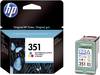 HP Ink 351 originál azurová, purppurová, žlutá CB337EE Inkousty