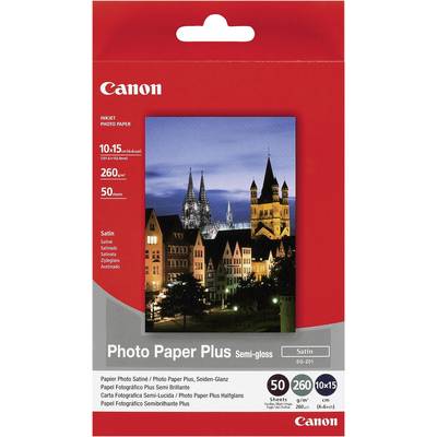 Fotopapír Canon Inkjet Photo Paper Plus, pololesklý, 10x15 cm, 260 g/m², 50 listů. Fotografie budov v noci.