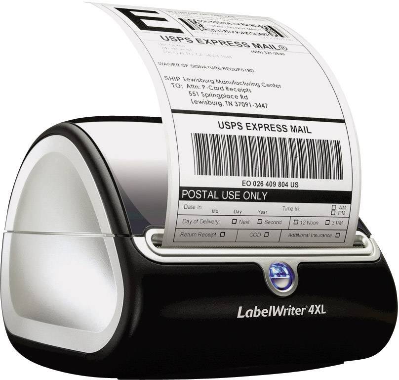 DYMO Labelwriter 4 XL tiskárna štítků termální s přímým tiskem 300 x 300 dpi Šířka etikety (max.): 104 mm USB