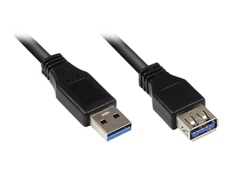 Good Connections USB kabel USB 3.0 USB-A zástrčka 5 m černá kulatý 2711-S05-0
