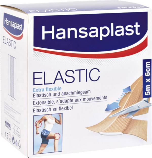 Hansaplast 1009242 Náplastě Hansaplast ELASTIC náplast (d x š) 5 m x 6 cm