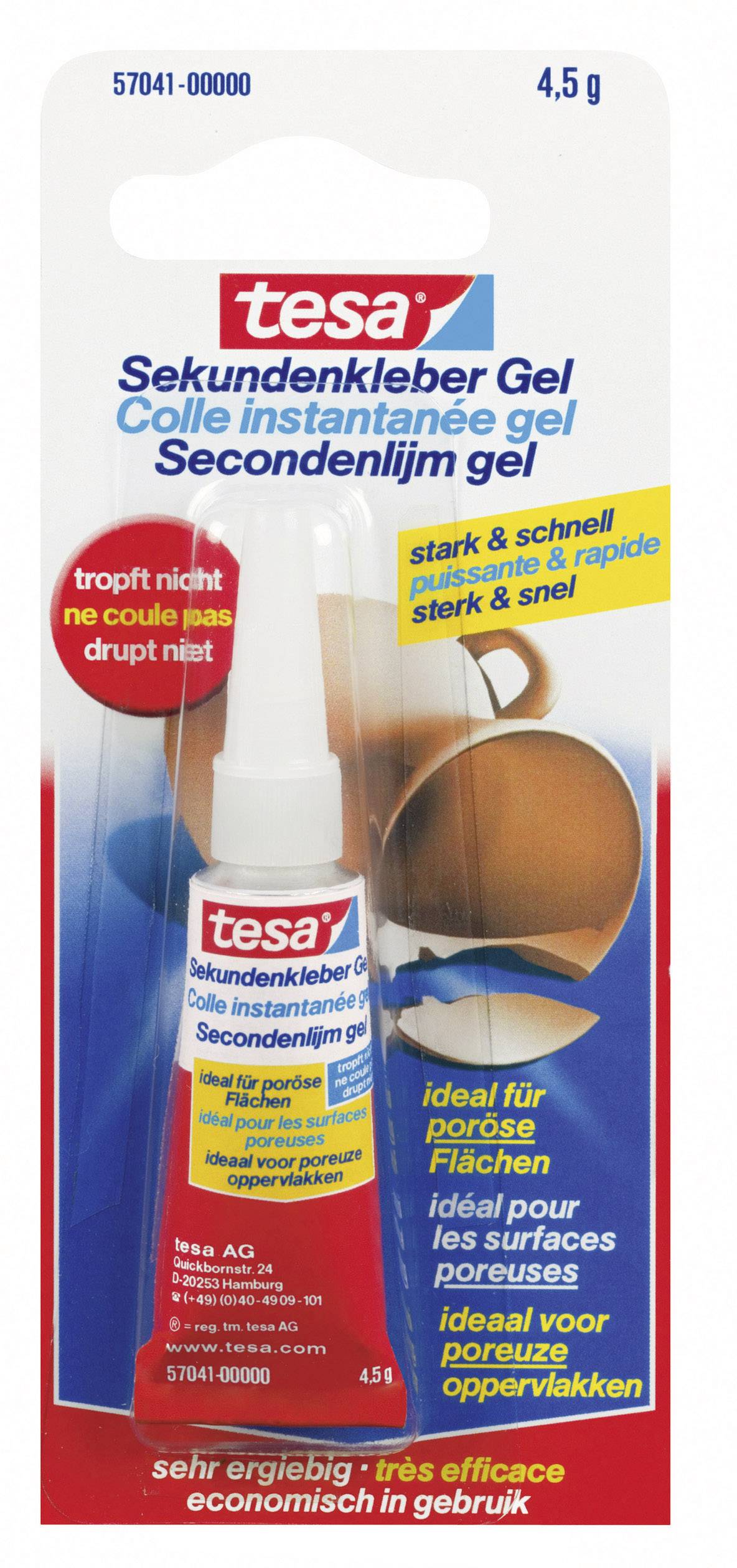tesa Gel tropffrei vteřinové lepidlo 57041-0 4.5 g
