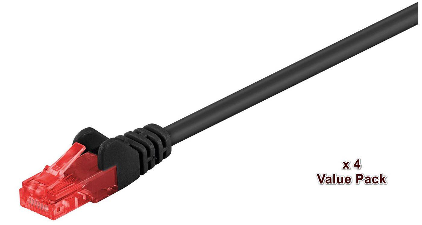 MicroConnect V-UTP620SVP RJ45 síťové kabely, propojovací kabely 20 m černá 4 ks-0