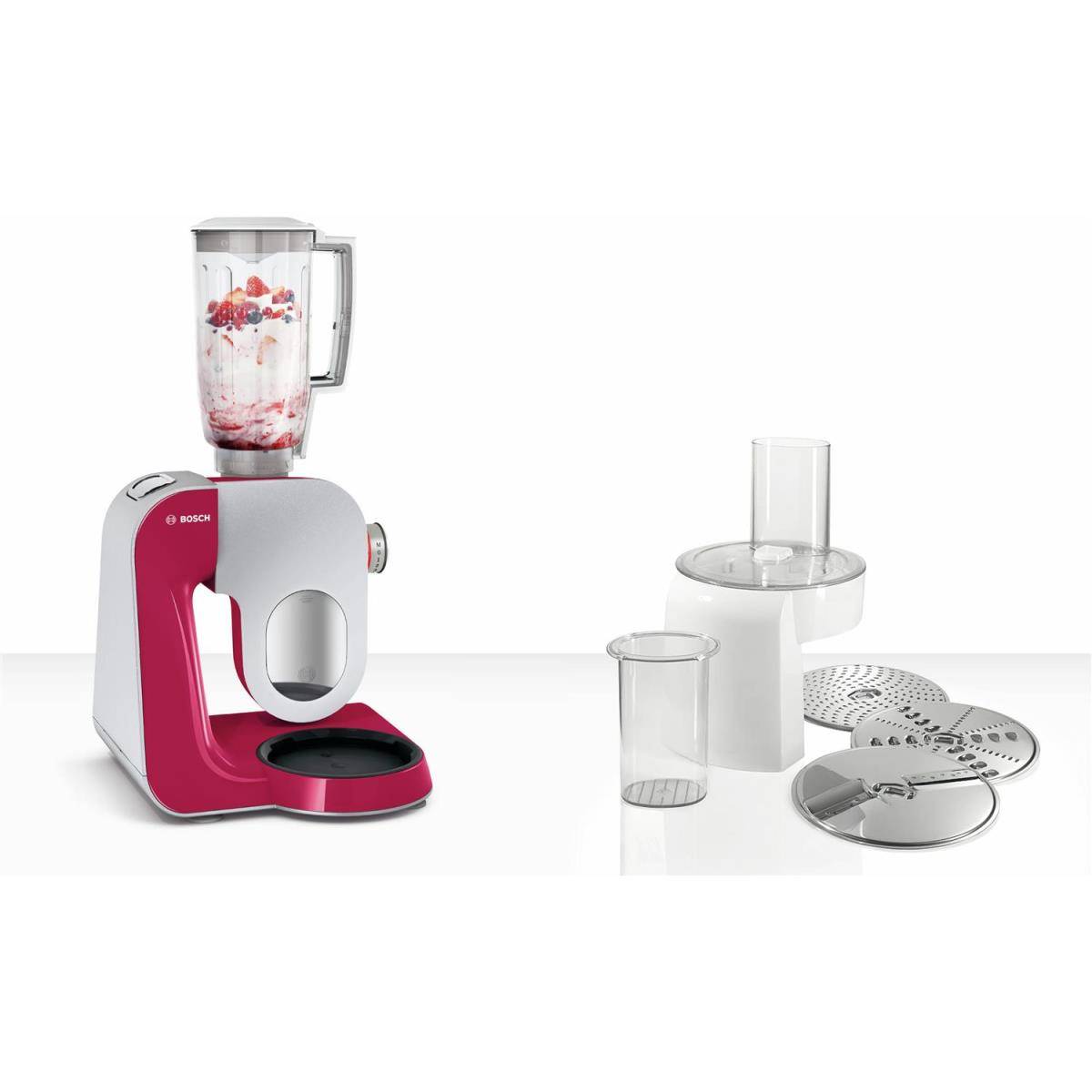 Bosch Haushalt MUM58420 kuchyňský robot 1000 W světle červená, stříbrná (matná)-4