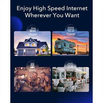 cudy Cudy LT700 router wireless Gigabit Ethernet Dual-band (2.4 GHz/5 GHz) 4G Nero router Integrovaný modem: LTE-3
