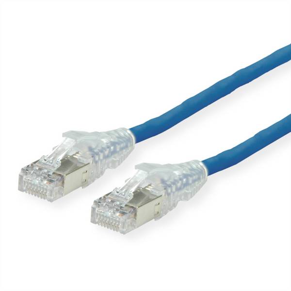 Secomp 21.05.0534 RJ45 síťové kabely, propojovací kabely CAT 6A S/FTP 3.00 m modrá dvoužilový stíněný, bez halogenů, samozhášecí 1 ks
