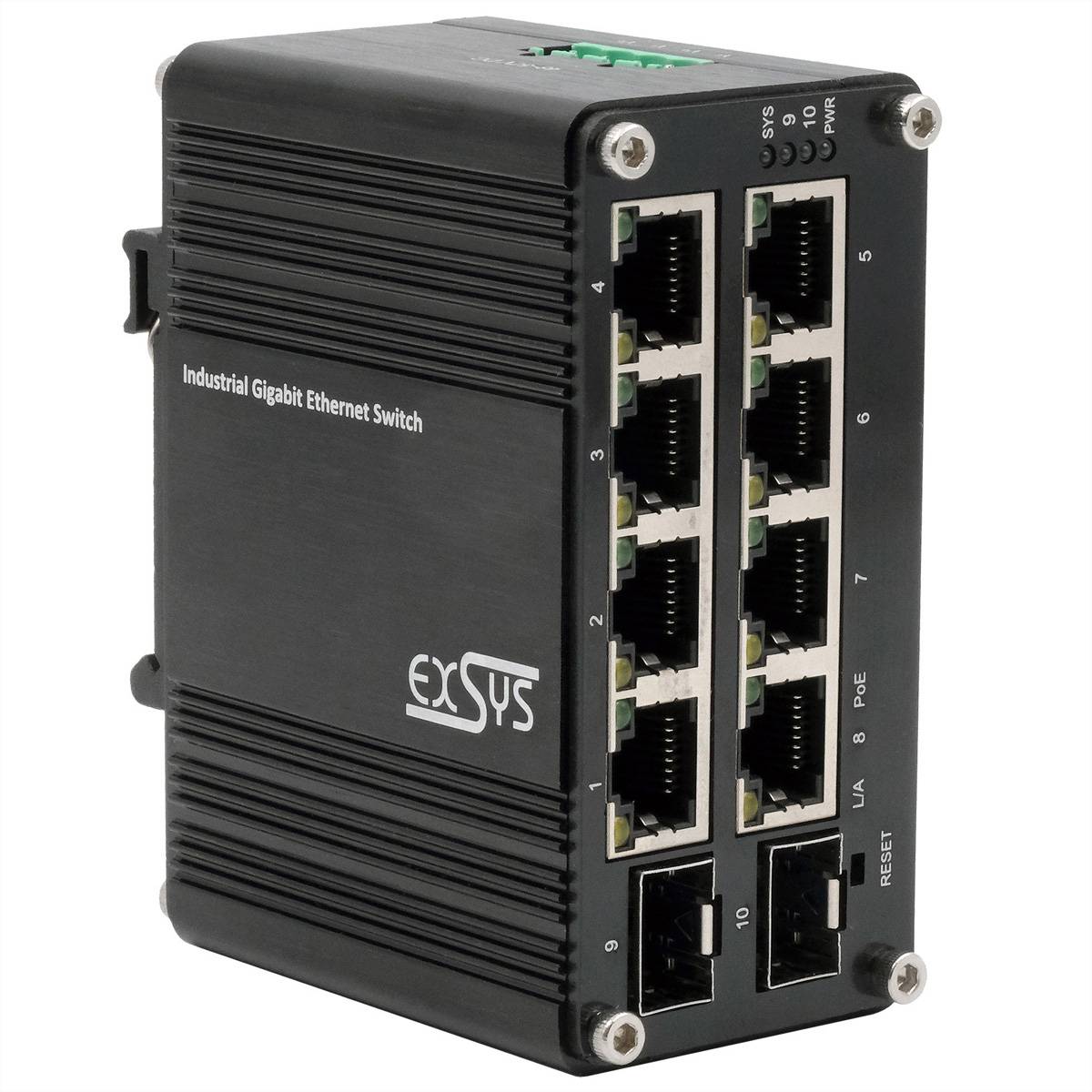 Exsys EX-62035MPoE-SFP EXSYS - Switch Industrie Ethernet 8x10/100/100/1000F - - 1 - Switch - 1 Gbps síťový switch 10 / 1-4