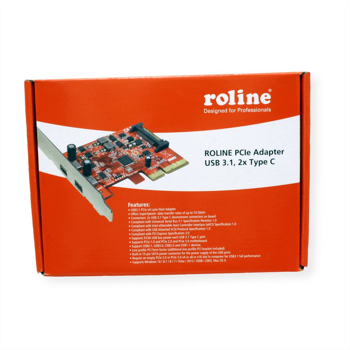Roline karta PCI-Express USB-C™ (USB 3.1 Gen 2) PCIe x4-2