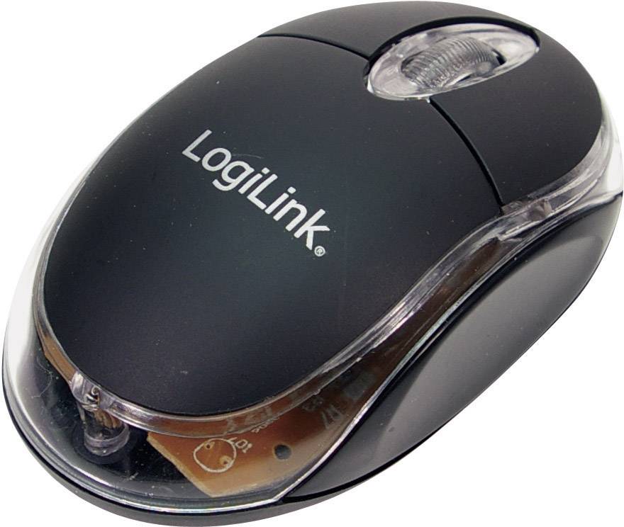 LogiLink Mini Mouse optická myš, přenos USB, 3 tlačítko, 800 dpi, černá