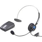 Telefonní headset RJ10 zásuvka na kabel, mono Basetech KJ-97 na uši černá