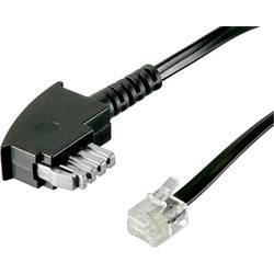 TAE, RJ12 fax kabel Basetech BT-1602085, 6.00 m, černá