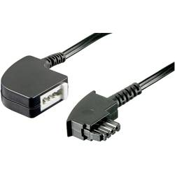 TAE telefonní prodlužovací kabel Basetech BT-1602134, 15.00 m, černá