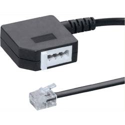 RJ11, TAE adaptér Basetech BT-1602109, 0.20 m, čierna
