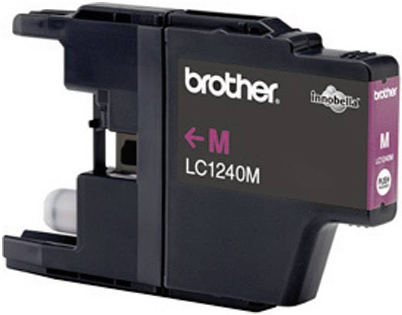 Inkoustová kazeta Brother LC1240M, Purpurová, pro inkoustové tiskárny, zobrazuje kompatibilní tiskárny a informace o kapacitě.