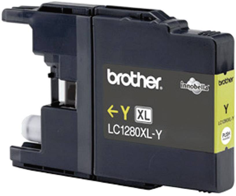 Inkoustová cartridge Brother, model LC1280XL-Y, s žlutým označením a logem Innobella.