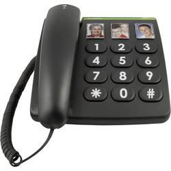 Šňůrový telefon pro seniory doro PhoneEasy 331ph tlačítko fotoaparátu bez displeje černá
