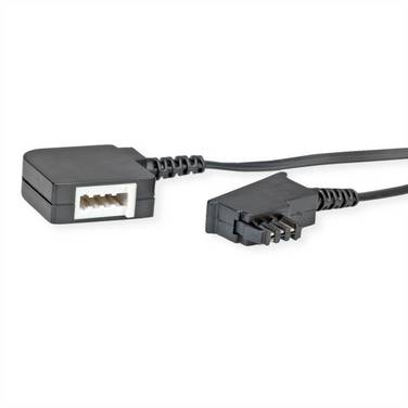 Secomp telefonní kabel  6 m černá