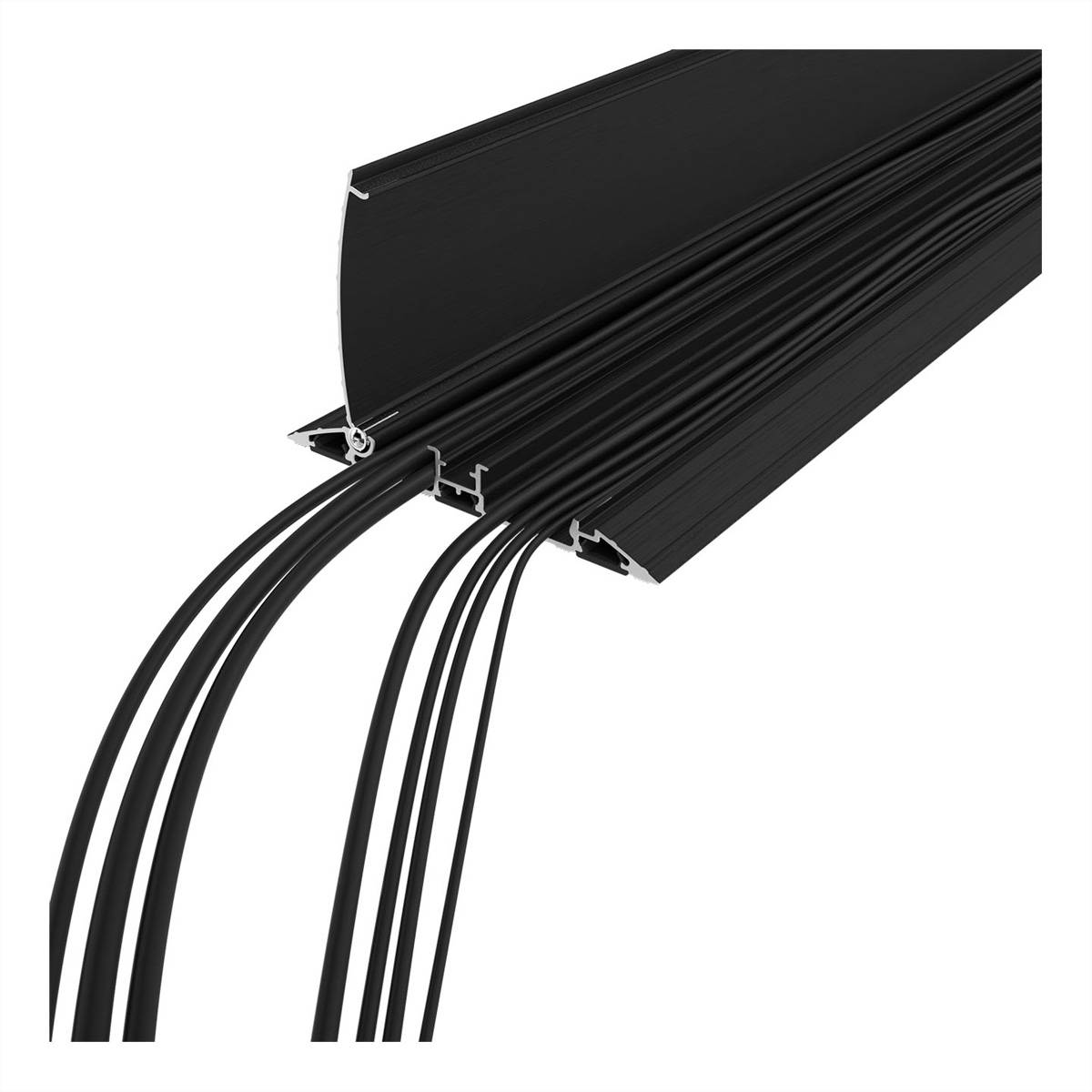 Dataflex Kabelová lišta hliník černá (d x š x v) 1.18 m x 145 mm x 20 mm 1 ks 31.453-2