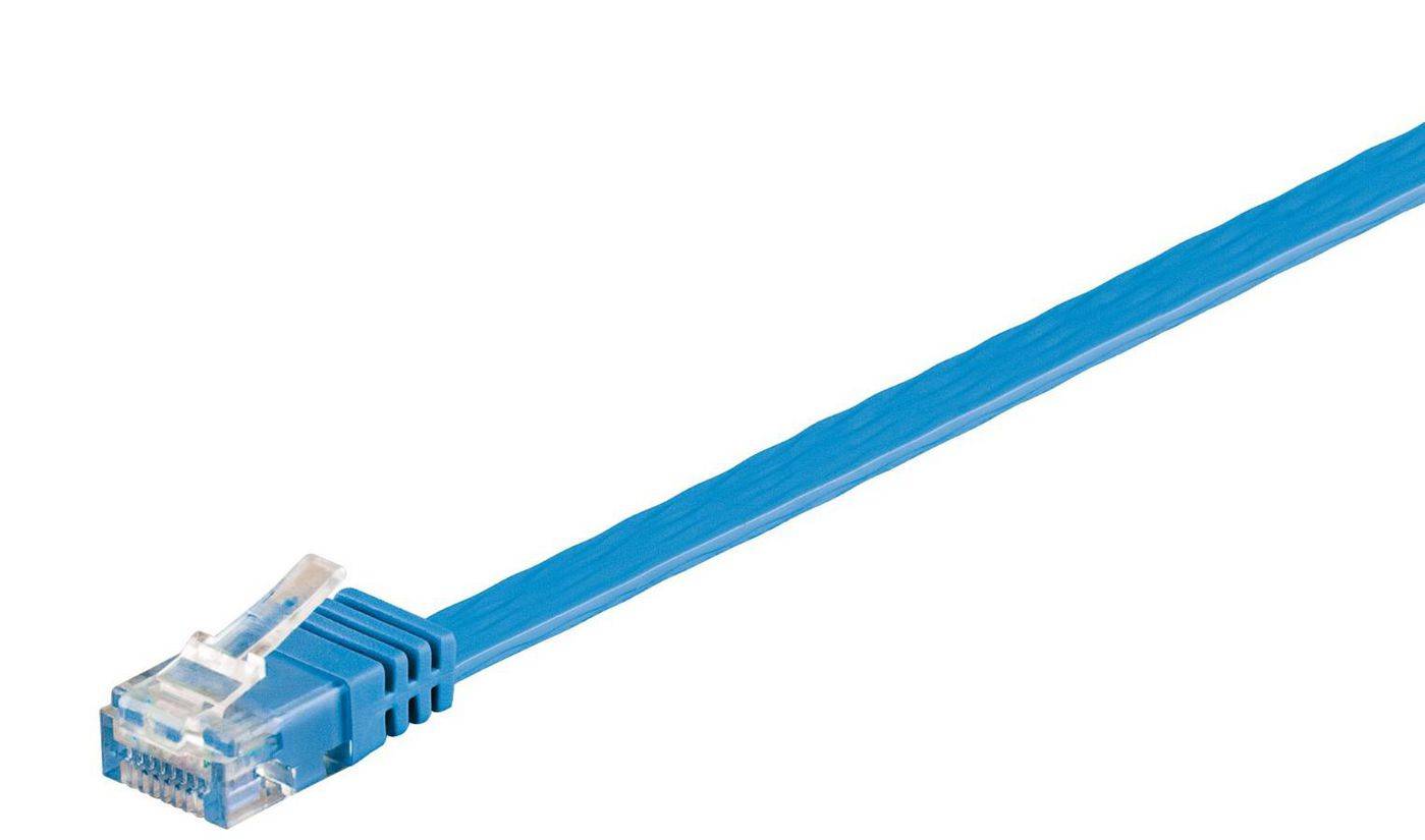 MicroConnect V-UTP6005B-FLAT RJ45 síťové kabely, propojovací kabely 0.5 m modrá 1 ks-0