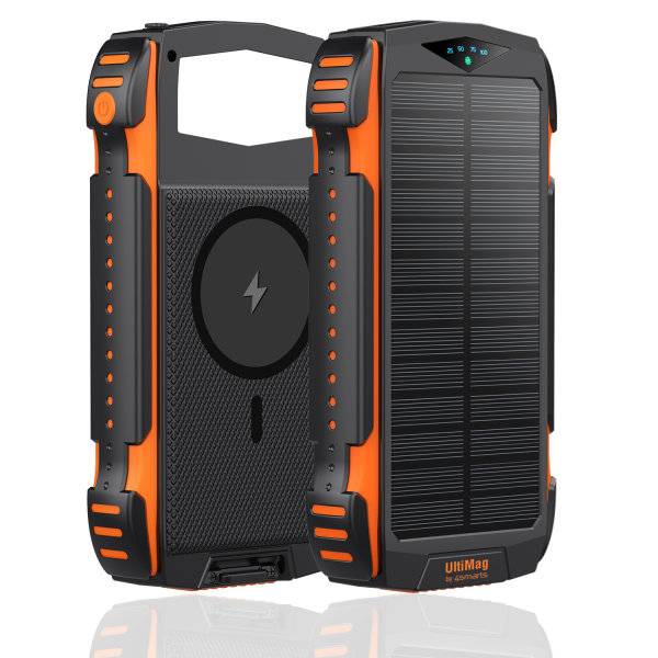 4Smarts TitanPack UltiMag Solar powerbanka Li-Pol, 20000 mAh, Power Delivery 3.0, Bezdrátové nabíjení Qi, Quick Charge 3-1