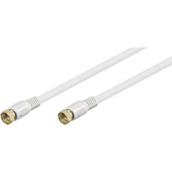 Antény, SAT kabel Goobay 67294, 85 dB, pozlacené kontakty, 7.50 m, bílá