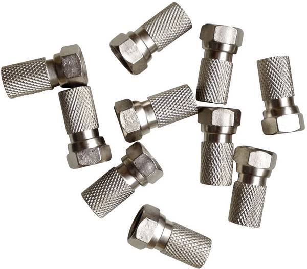 Základní sada F zástrček, 10 ks  Průměr lanka: 7.20 mm