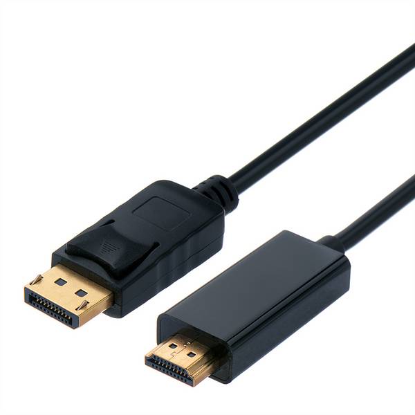 Secomp DisplayPort kabel Konektor DisplayPort, Zástrčka HDMI-A 5.00 m černá S3678 stíněný Kabel DisplayPort