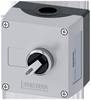 Siemens 3SU18010BE004AB1 3SU1801-0BE00-4AB1 pouzdro pro upevnění na podlaze , kovový přední prstenec, se štítkem otočný přepínač černá, stříbrná 1 ks