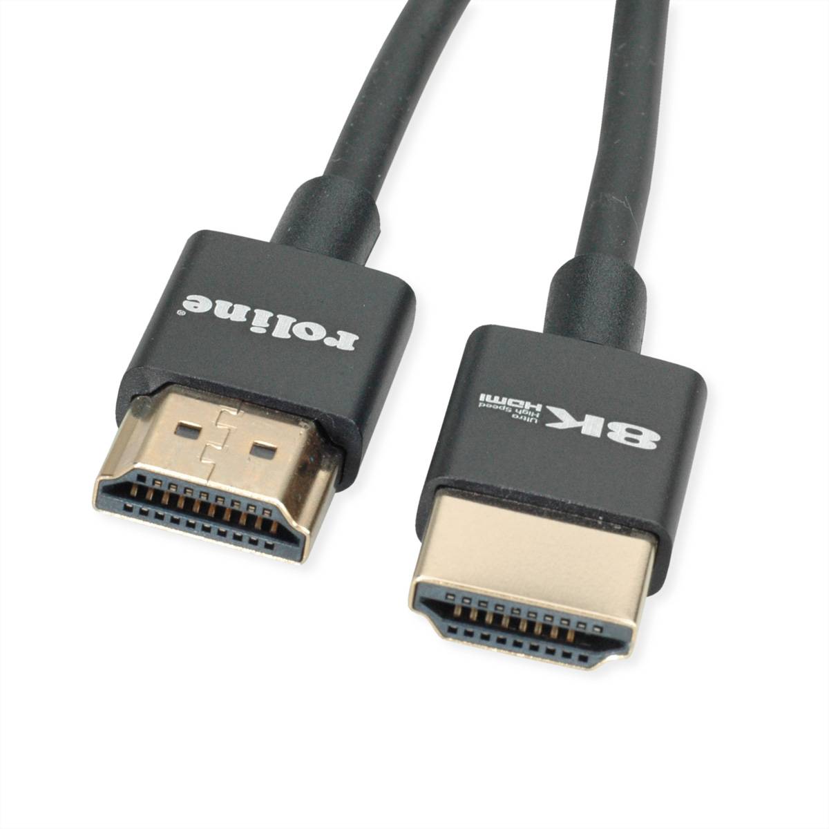 Roline HDMI kabel Zástrčka HDMI-A, Zástrčka HDMI-A 2.00 m černá 11.04.5925 8K UHD HDMI kabel-0