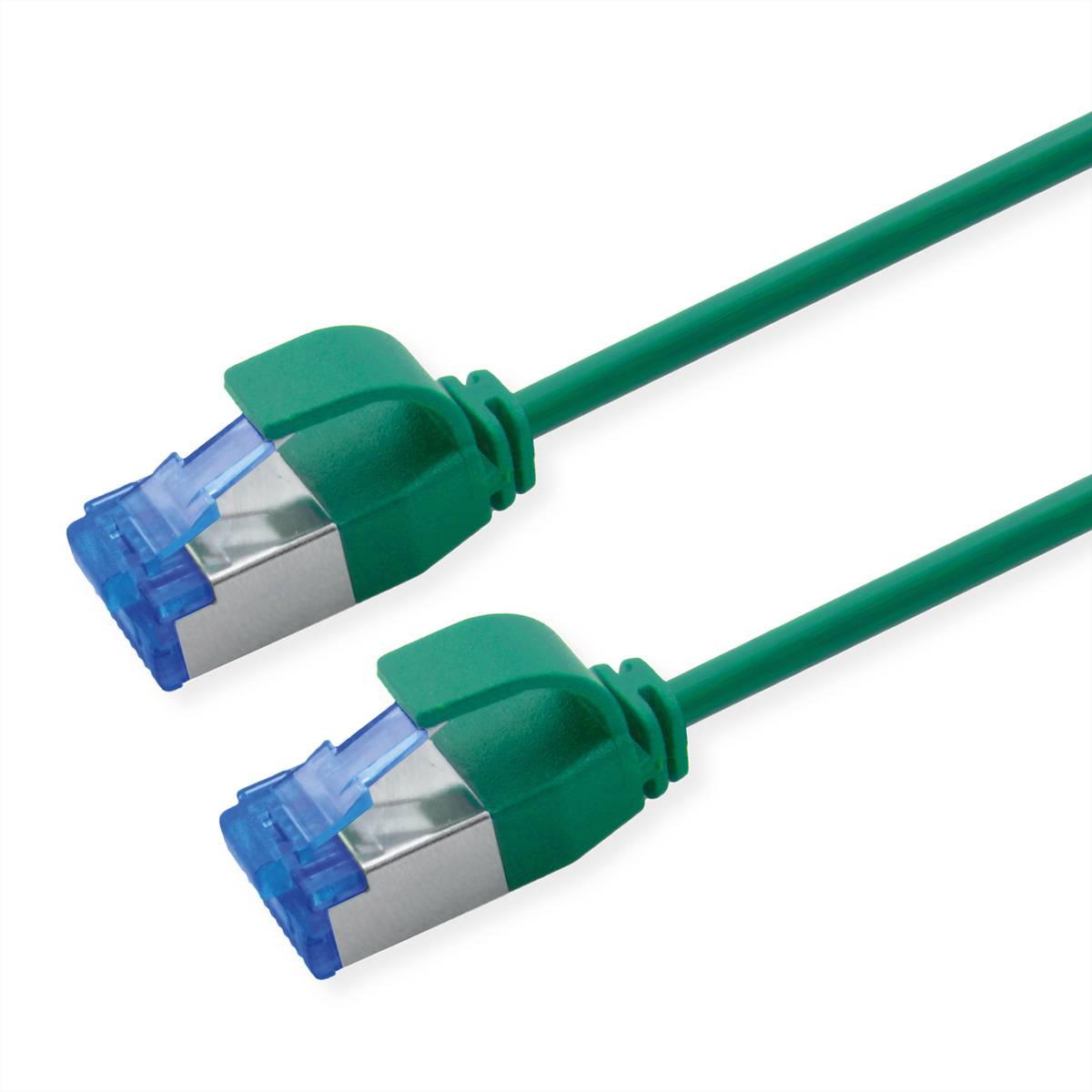 Roline 21.15.4337 RJ45 síťové kabely, propojovací kabely CAT 6A S/FTP 10.00 m zelená flexibilní provedení, bez halogenů,-0