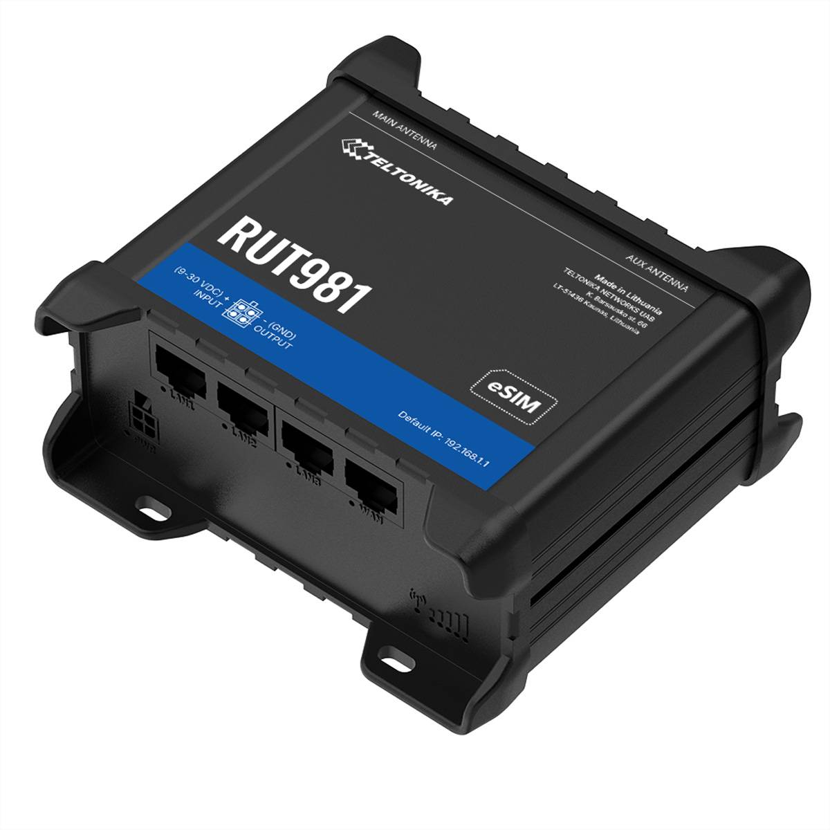Teltonika TELTONIKA - RUT981 CAT4 LTE Router Dual SIM und eSIM router Integrovaný modem: LTE-0