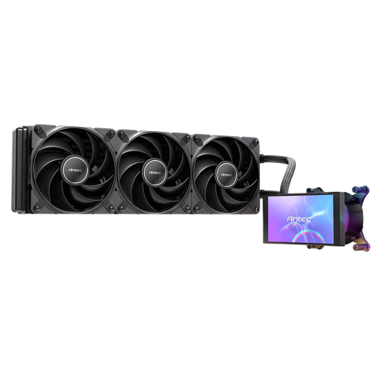 Antec Antec VORTEX VIEW 360, All-in-One-Flüssigkeitskühler, 12 cm, Schwarz chladič procesoru s větrákem-0