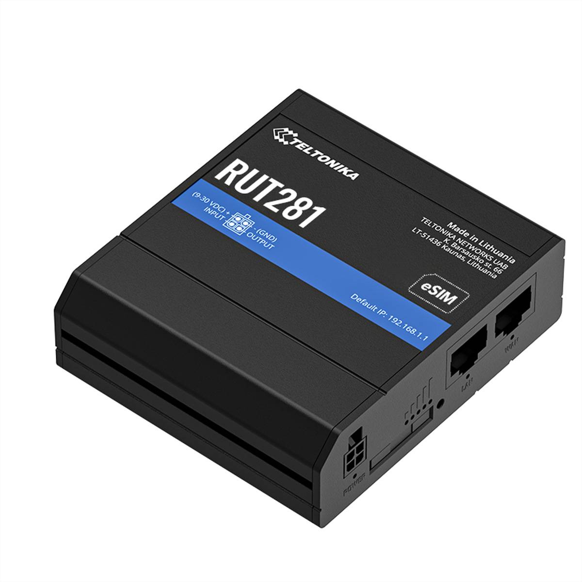 Teltonika TELTONIKA - RUT281 CAT4 LTE Router SIM und eSIM router Integrovaný modem: LTE-3