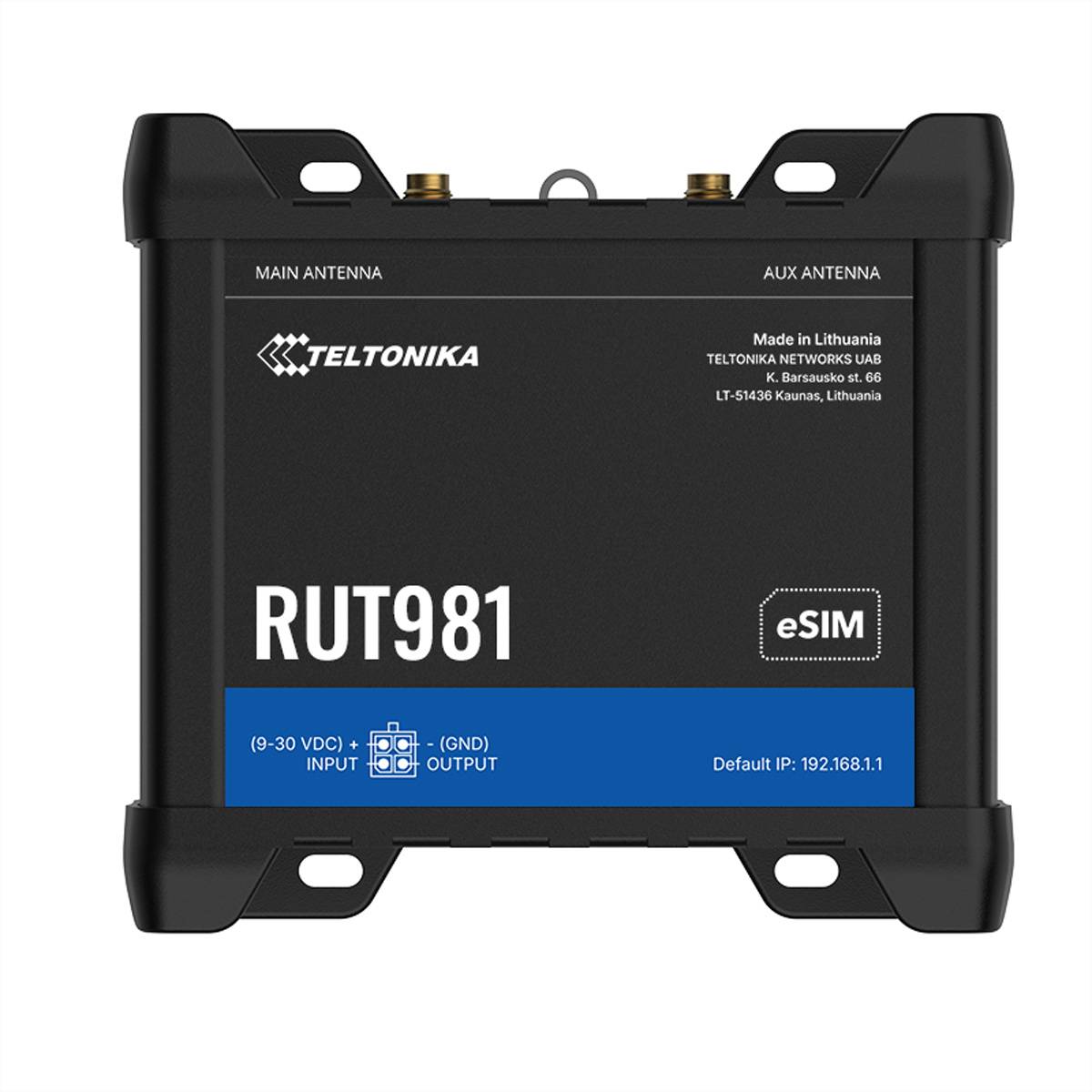 Teltonika TELTONIKA - RUT981 CAT4 LTE Router Dual SIM und eSIM router Integrovaný modem: LTE-2