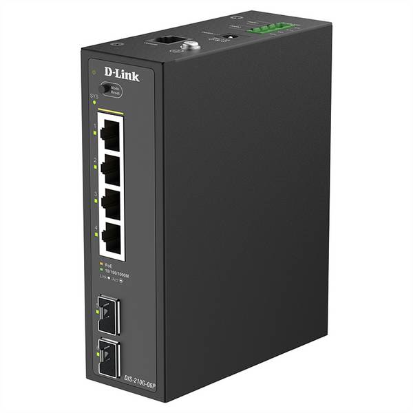 D-Link DIS-210G-06P D-Link DIS-210G-06P 6-Port Switch, Smart síťový switch