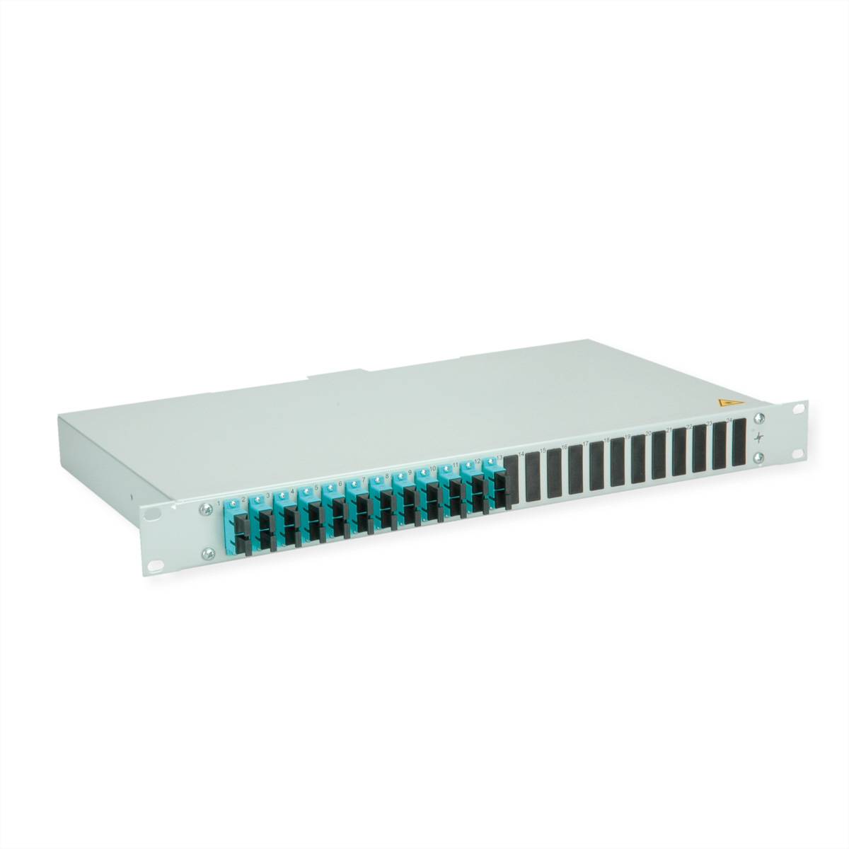 Telegärtner TELEGÄRTNER BASIS eco LWL-Panel mit Kupp Skleněná vlákna 1 U šedá-0