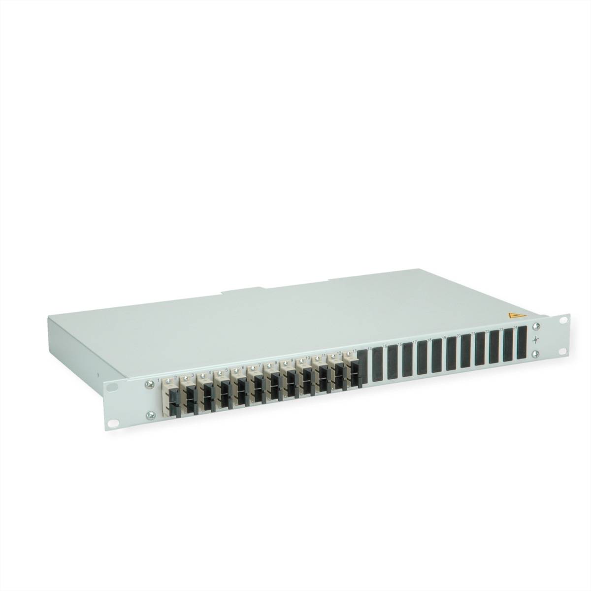 Telegärtner TELEGÄRTNER BASIS eco LWL-Panel mit Kupp Skleněná vlákna 1 U šedá-0