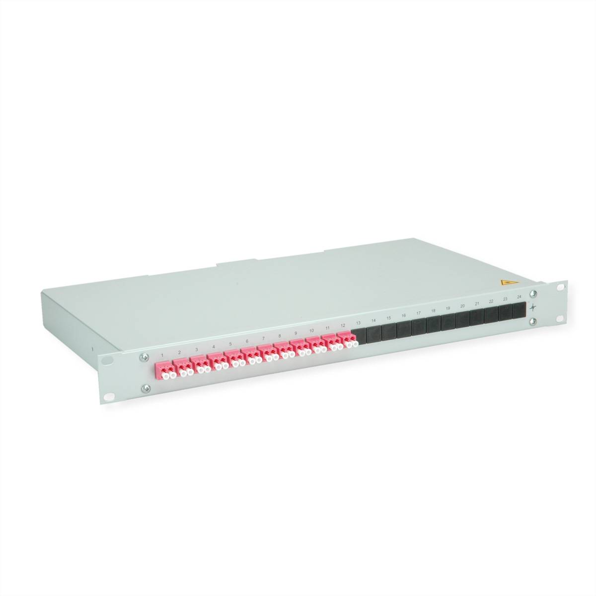 Telegärtner TELEGÄRTNER BASIS eco LWL-Panel mit Kupp Skleněná vlákna 1 U šedá-0
