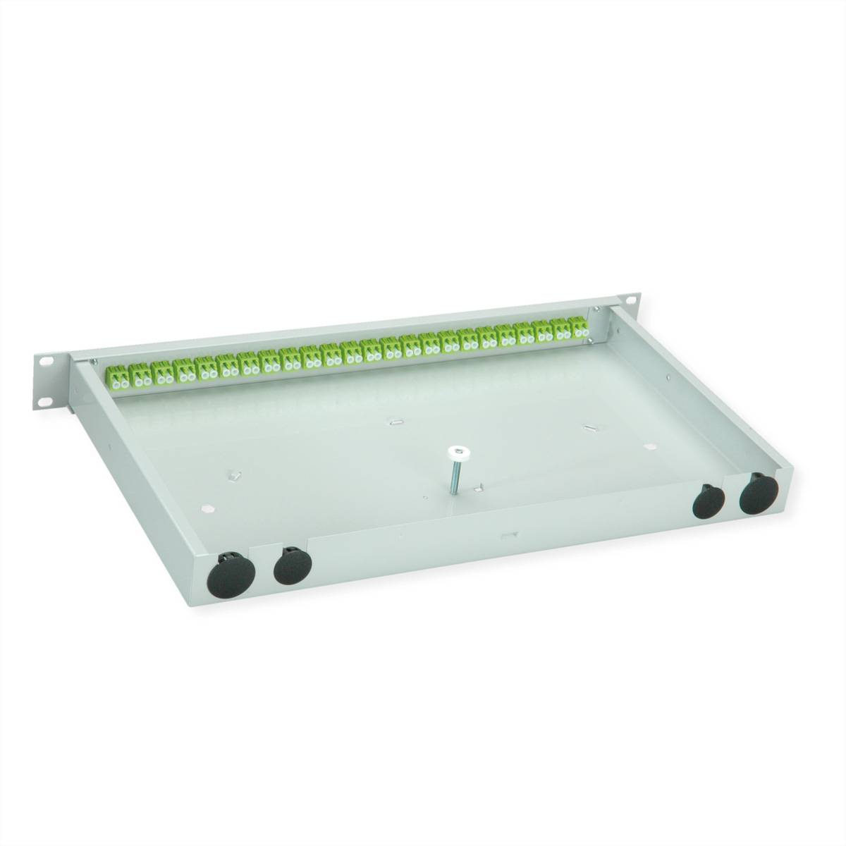Telegärtner TELEGÄRTNER BASIS eco LWL-Panel mit Kupp Skleněná vlákna 1 U šedá-1