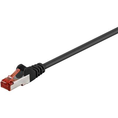 Černý síťový kabel zakončený červeným plastovým konektorem.