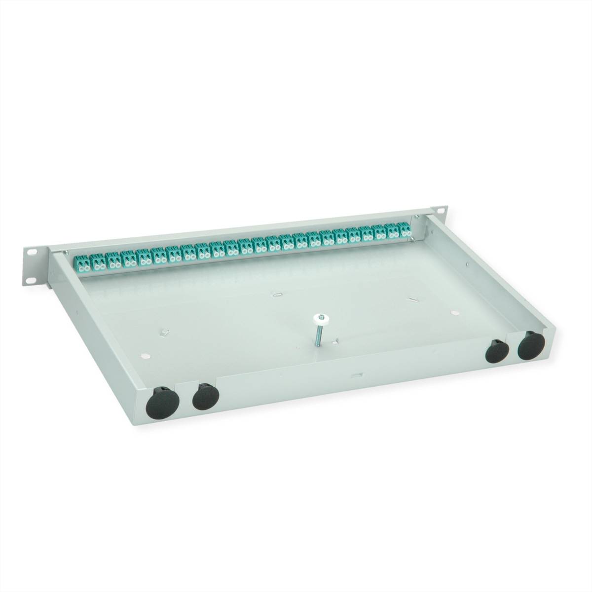 Telegärtner TELEGÄRTNER BASIS eco LWL-Panel mit Kupp Skleněná vlákna 1 U šedá-1