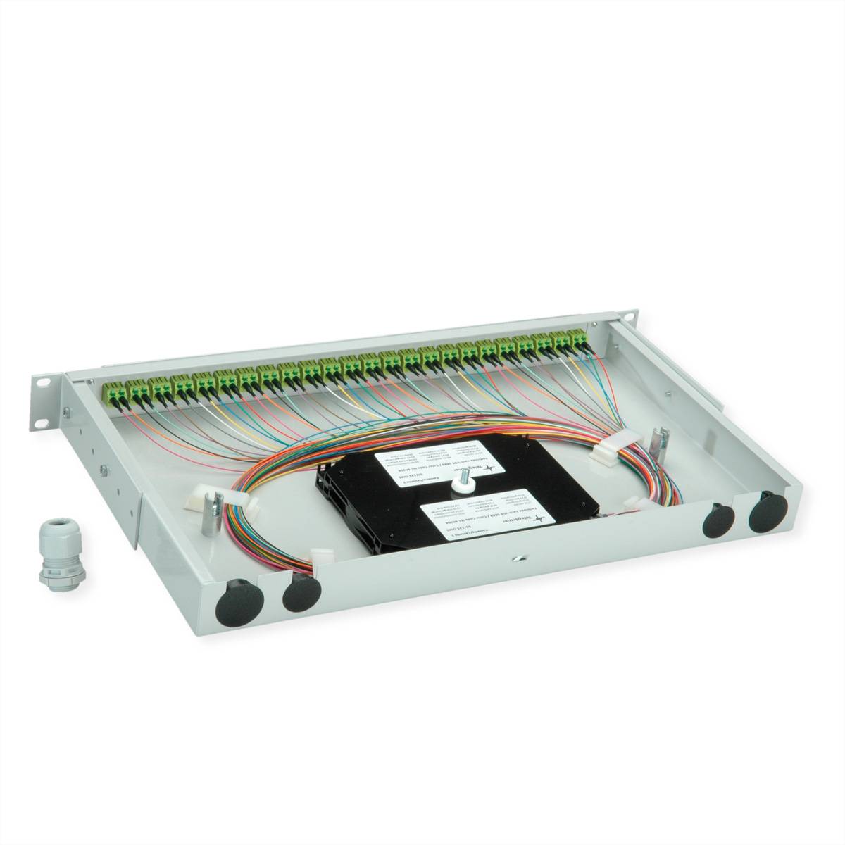 Telegärtner TELEGÄRTNER BASIS V LWL-Panel mit Kupplu Skleněná vlákna 1 U šedá-2