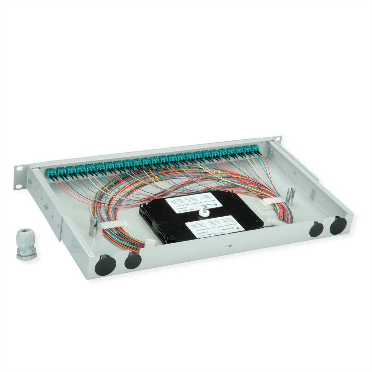 Telegärtner TELEGÄRTNER BASIS V LWL-Panel mit Kupplu Skleněná vlákna 1 U šedá-2