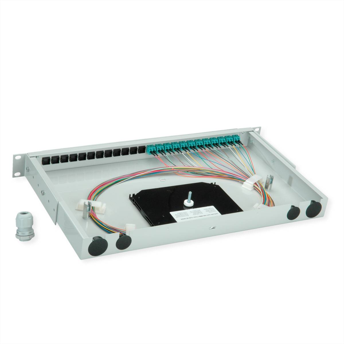 Telegärtner TELEGÄRTNER BASIS V LWL-Panel mit Kupplu Skleněná vlákna 1 U šedá-2