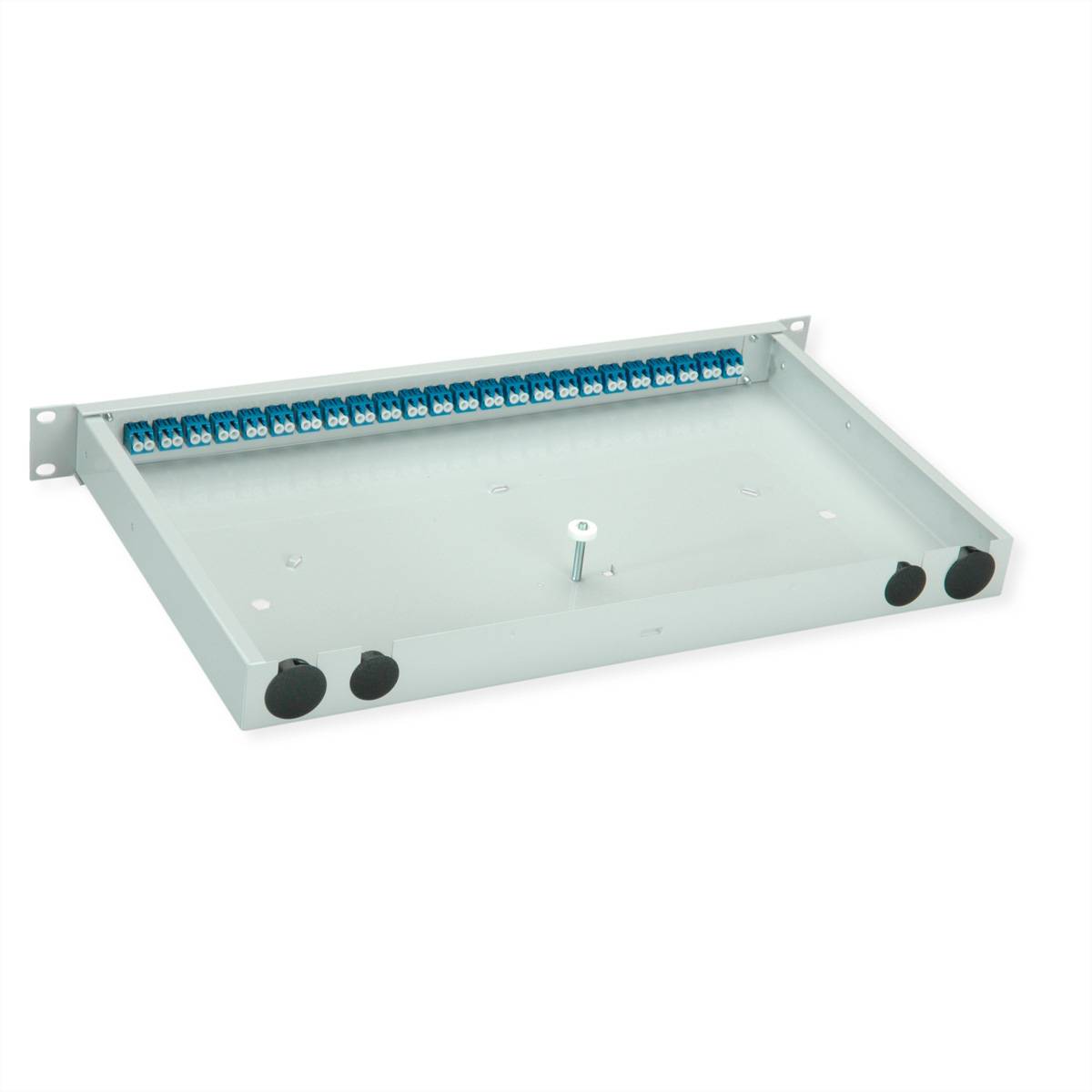 Telegärtner TELEGÄRTNER BASIS eco LWL-Panel mit Kupp Skleněná vlákna 1 U šedá-1